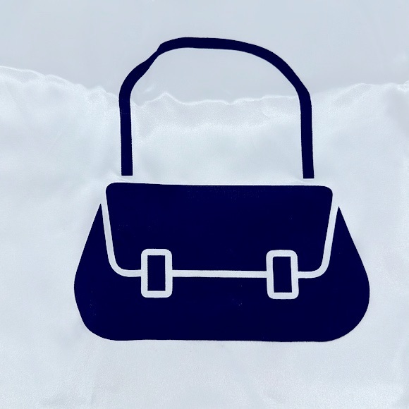 NWOT Large Unbranded Silk Dust Bag, White - Picture 2 of 4